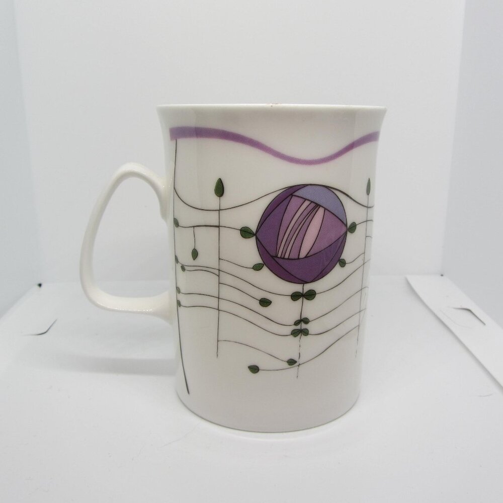 12 oz balfour scotland purple floral abstract mug Charles Rennie (W3405)